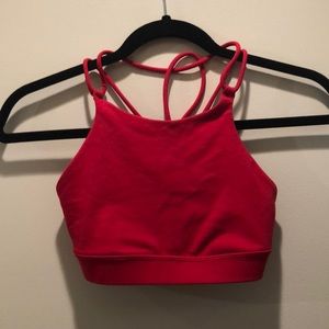lululemon athletica Red Strappy Sports Bra Top